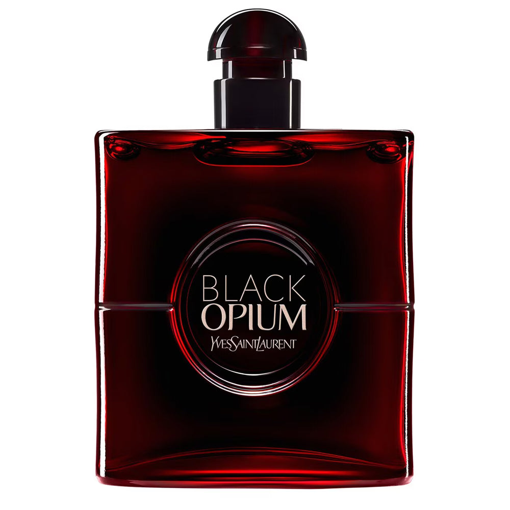 Yves Saint Laurent Black Opium For Women Eau De Parfum Over Red